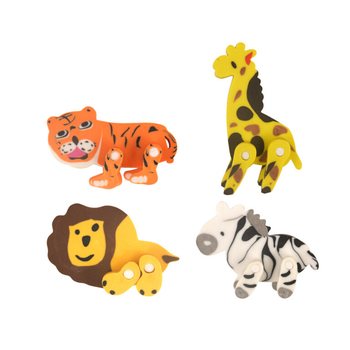 JUNGLE ANIMALS ERASERS IN DISPLAY (84pcs.)