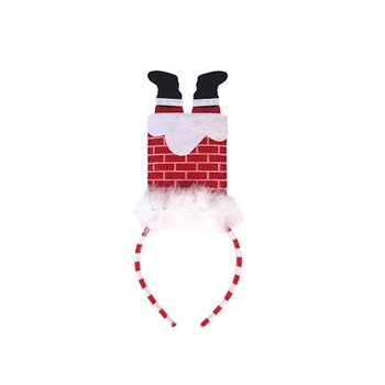 CHRISTMAS DIADEEM - SANTA CLAUS IN CHIMNEY ON YOUR HEAD (24st)