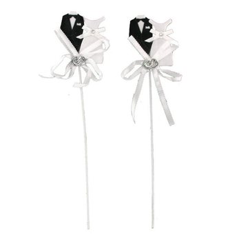 Cake Topper - Bride & Groom (12 pcs.)