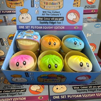 RAGE - Squishy Bun Dumplings LARGE - ONE SET PU FOAM SQUISHY EDITION Dim. 8.5 x 8.5 x 4.8 cm (12 pcs.)