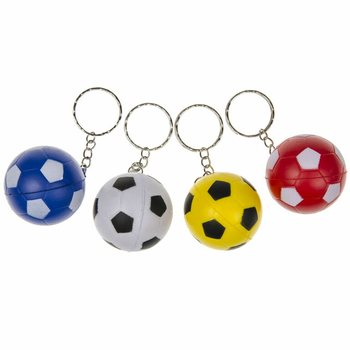 Foam Football Keyrings - Mixed Colors (48 pcs)