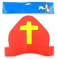 Saint Nicholas Foam Mitre Hat (12 pcs)