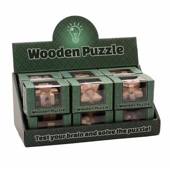 Wooden IQ Puzzle Display (12 pcs)