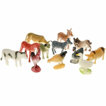 12-Piece Farm Animals Toy Figure Set (12 pcs)