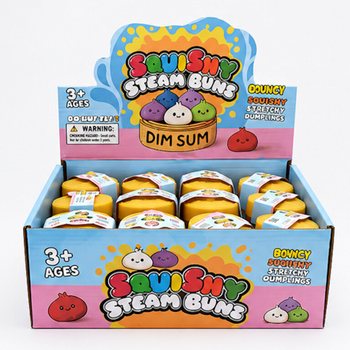 RAGE - Squishy GLITTER Bun Dumplings SMALL (Dim. 5.5 x 5.5 x 3 cm) - Viral 2026 Fidget Toy (24 pcs)