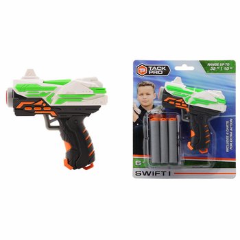 Tack Pro Swift I Toy Pistol with 6 Soft Darts - 11 cm