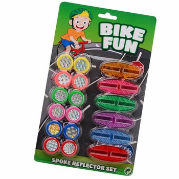 BIKE FUN - 18-Piece Bicycle Spoke Reflector Set on Card (1 pc.)