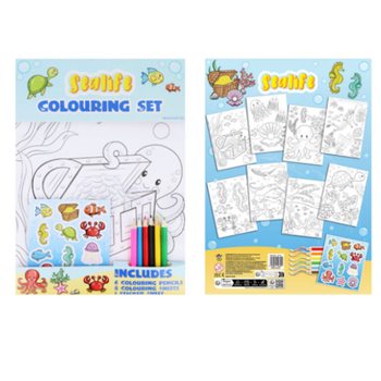 LARGE COLOR SET - MODEL: SEA LIFE - Dimensions 22x30x1 CM (12 pcs.)