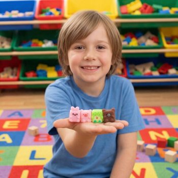 Lucky Dip Squishy - Cube Animals - In Display (96 pcs)