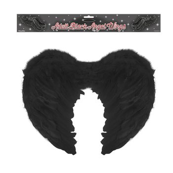 ADULT FEATHERS ANGEL WINGS - COLOR: BLACK (12 pcs.)