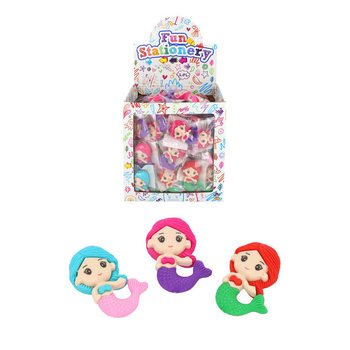 MERMAID ERASERS IN DISPLAY (108pcs.)
