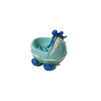 Birth Cake Topper - Baby Stroller - Blue (2 pcs.)