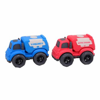 JOUECO - BIO EMERGENCY SERVICES CAR PLAY SET - Suitable for children from: 18 Months (1st.)