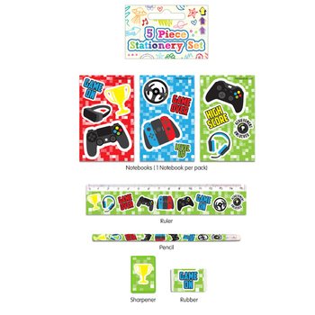5-Piece Gamer Writing Set (24 pcs.)