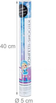 Confetti cannon - Snowflake - 40 cm - party shooter (10 pcs.)