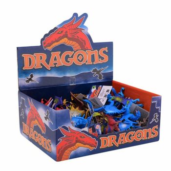 Mixed Toy Dragon Figures in Display (36 pcs)