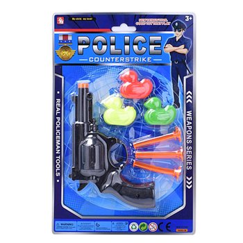 Police Toy Set on Card - 2 Assorted Types (6 pieces)