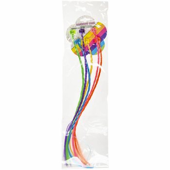 Rainbow 6-Piece Colored Hair Braids on Card (24 pcs)