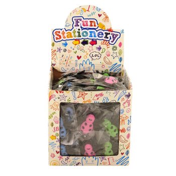 SPIDER ERASERS IN DISPLAY (84pcs.)