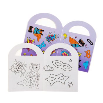 SMALL - SUPERHERO - COLORING BOOKS WITH STICKERS (48pcs.)