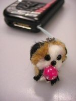 Mobile Phone Charm Dog (12 pcs)