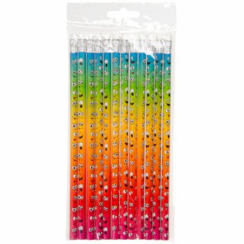Smiley Pencil with Eraser (12 pcs)