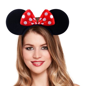MOUSE EARS HEADSET WITH RED AND WHITE BOW (50 pcs.)