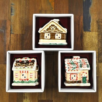 Item.nr: 601273 - Waxinelichthouder CHRISTMAS HOUSE (3St.)