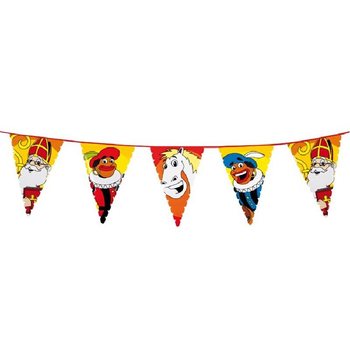 Large Sinterklaas & Piet Bunting Flag Garland 6m (13 pcs)