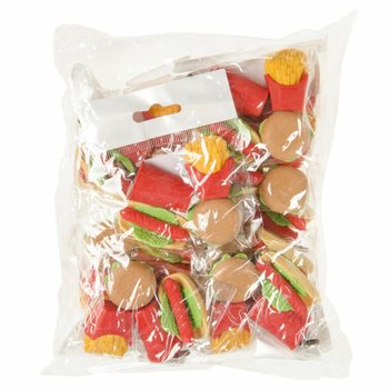 4-Piece Fast Food Eraser Set (Display Box of 12)