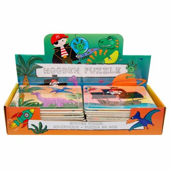 Wooden Mixed Boys Puzzles in Display (24 pcs.)