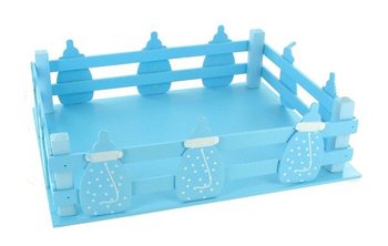 Blue Decorative Crate with Feeding Bottles (2 pcs)