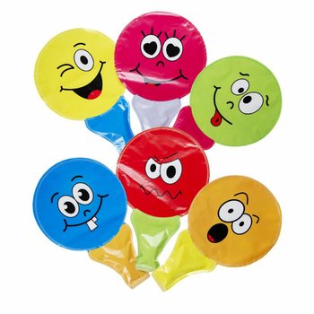 SELF-INFLATING SMILEY HAND BALLOONS (48 pcs)