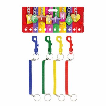 Spiral Cord Keychains (12-Pack)