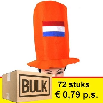***BULK DEAL*** TALL ORANGE TOP HAT (72 pcs)