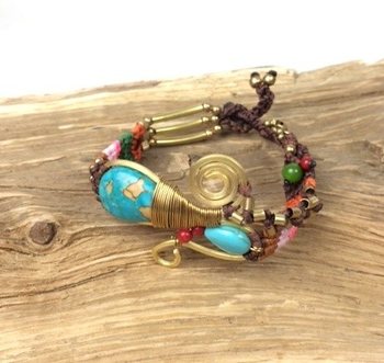 HANDMADE ORIGINALS BRACELET BLUESTONE BROWN (1 pc)