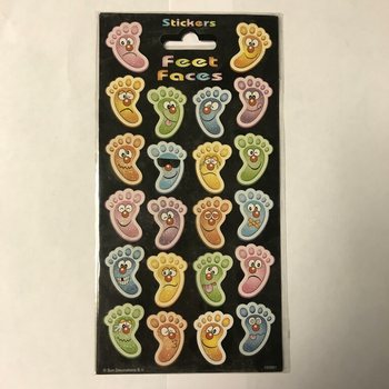 STICKERS: MERRY FEET / FEET FACES, Dim. 20 x 10 cm. (10pcs)