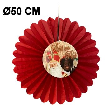 SINTERKLAAS DECORATION FAN &Oslash;50 CM - FOLDABLE (6 pcs)