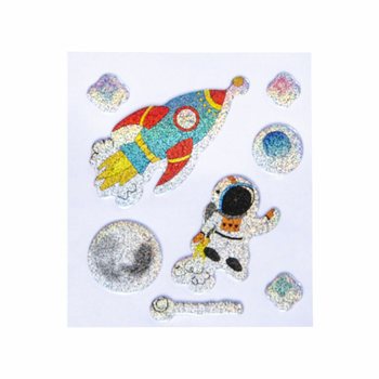 GLITTER STICKERS - MODEL: SPACE (100 pcs)