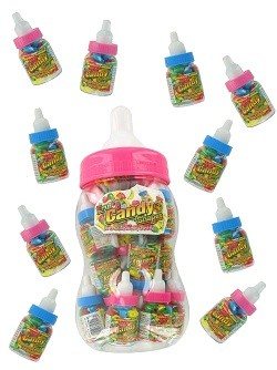 20 Mini Baby Bottles with Candy in a Large Bottle (2x20 pcs)