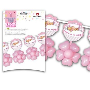 BIG BALLOONS GARLAND 2.3 METER - PINK (3st.)