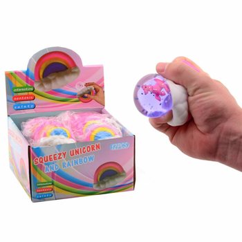 Rainbow Unicorn Squeeze Ball in Display (12 pieces)