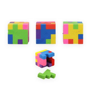 PUZZLE CUBE ERASER - IN DISPLAY (120 pcs)