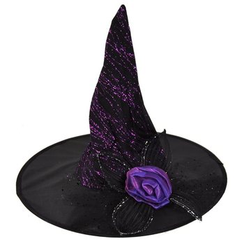Witch Hat with Purple Flower (6 pcs)