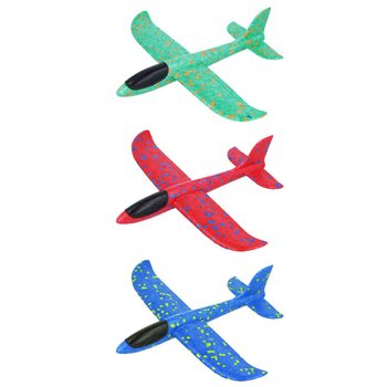 FOAM AIRPLANE GLIDER - 23CM - MIX COLORS (24pcs.)