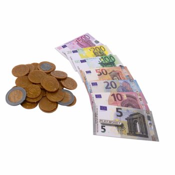 HOME SHOPPING - EURO PLAY MONEY & BILLS ON CARD (6pcs.)