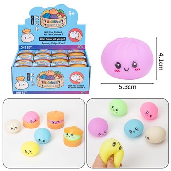 RAGE - Squishy Bun Dumplings SMALL (Dim. 5.3 x 5.3 x 4.1 cm) - Viral 2026 Toy Fidget Toy - 24 pcs
