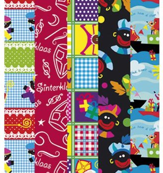 Sinterklaas Saint Nicholas Wrapping Paper Rolls 250 x 50 cm (5 pcs)