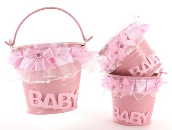 DECORATION BUCKET - BABY PINK (12p.)
