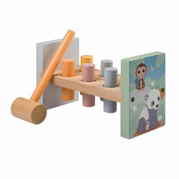 JOUECO - WOODEN WILD ANIMAL HAMMER BENCH - Suitable for children from: 12 Months (1st.)